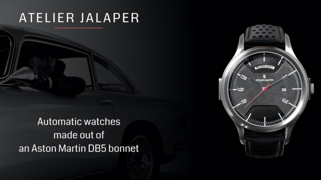 Cubierta Aston Martin DB5 utilizada para fabricar relojes Atelier Jalaper
